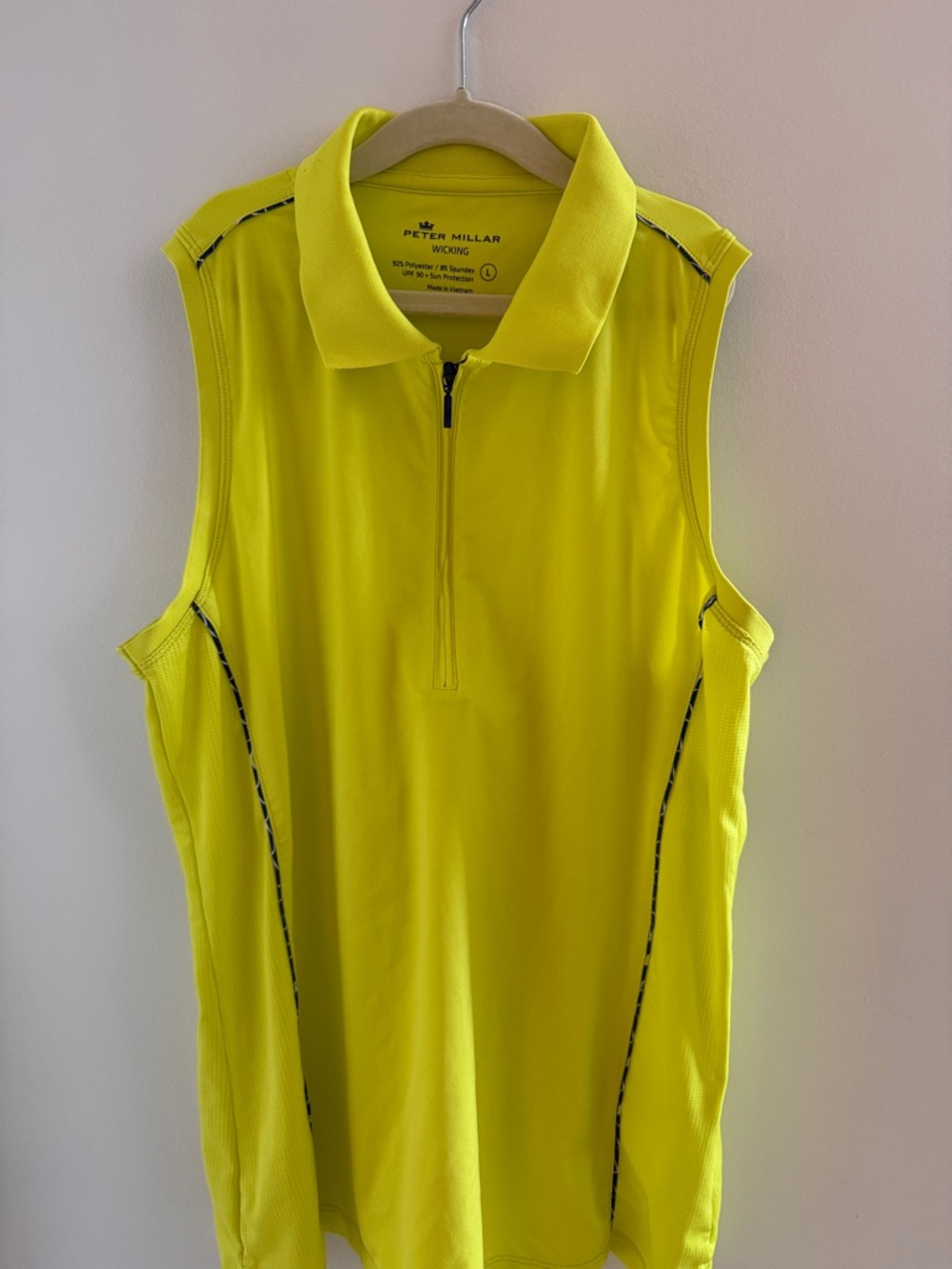 Peter Millar Neon Yellow Performance Wicking Top
